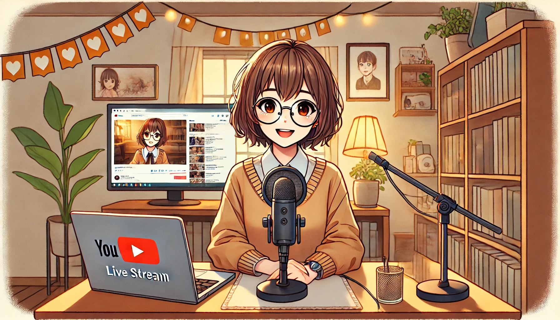 YoutubeでLiveをしている