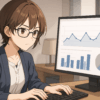 アクセス解析をする女性