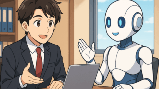 コンサルタントとAIが会話している