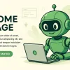 ホームページを作っているロボット