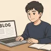 ブログを書いている