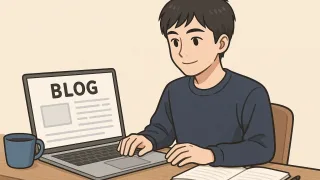 ブログを書いている