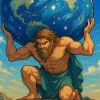 ギリシャ神話に登場する、天空を背負う巨人アトラス