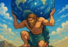 ギリシャ神話に登場する、天空を背負う巨人アトラス