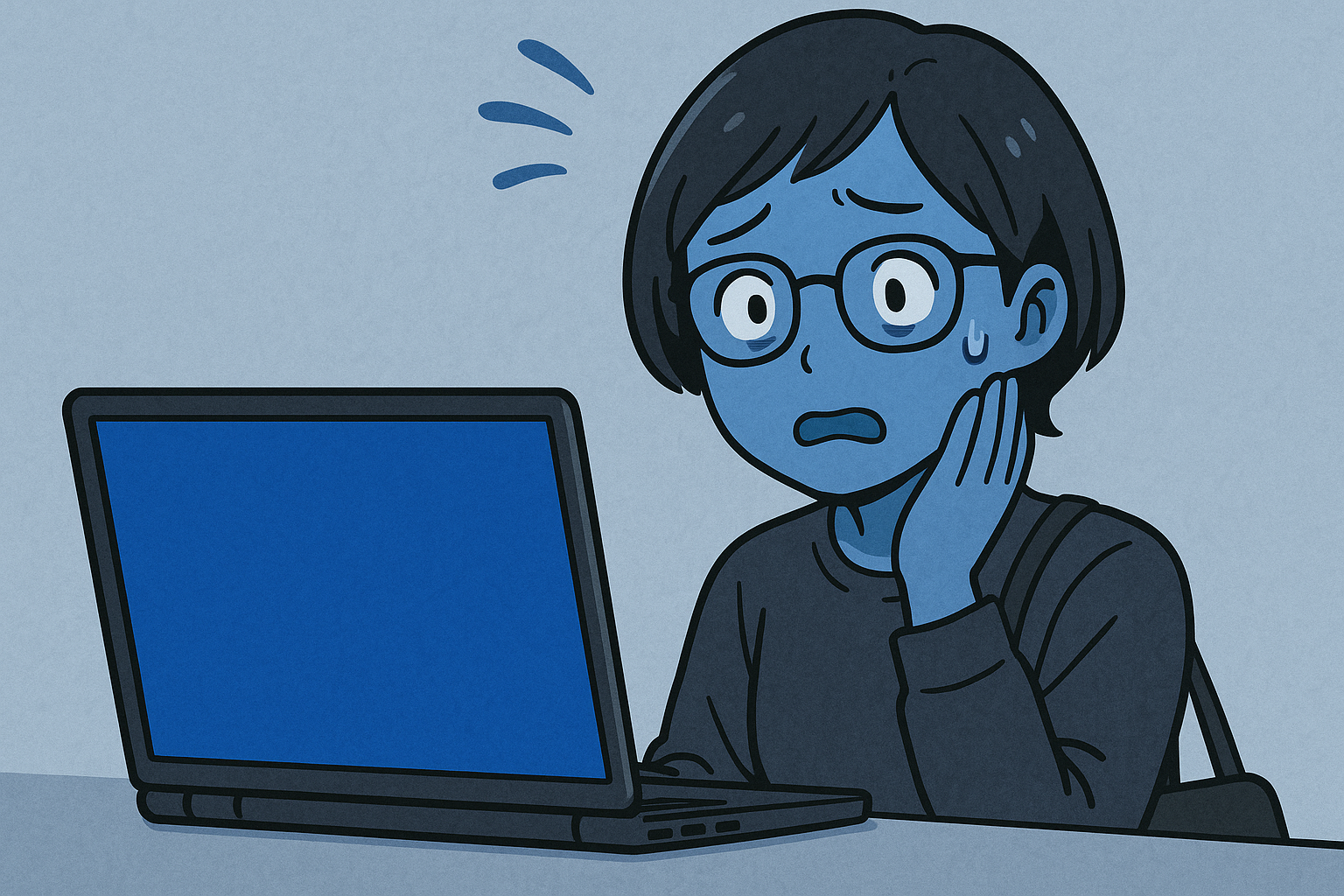 かおがまっさお