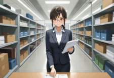 NotebookLMでスライドを作る女性