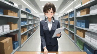 NotebookLMでスライドを作る女性