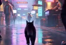 Neo東京を歩く猫