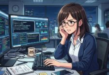 セキュリティ対策をしている女性