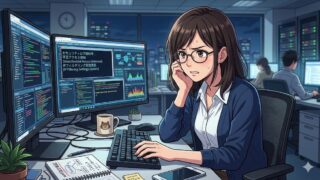 セキュリティ対策をしている女性