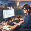 データベースを管理する女性