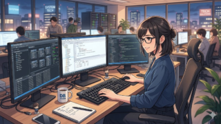 データベースを管理する女性