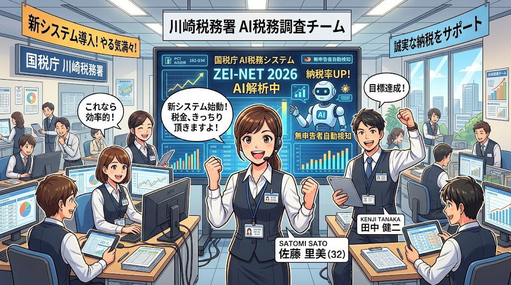 国税庁が新システムで税金とルキ満々の図